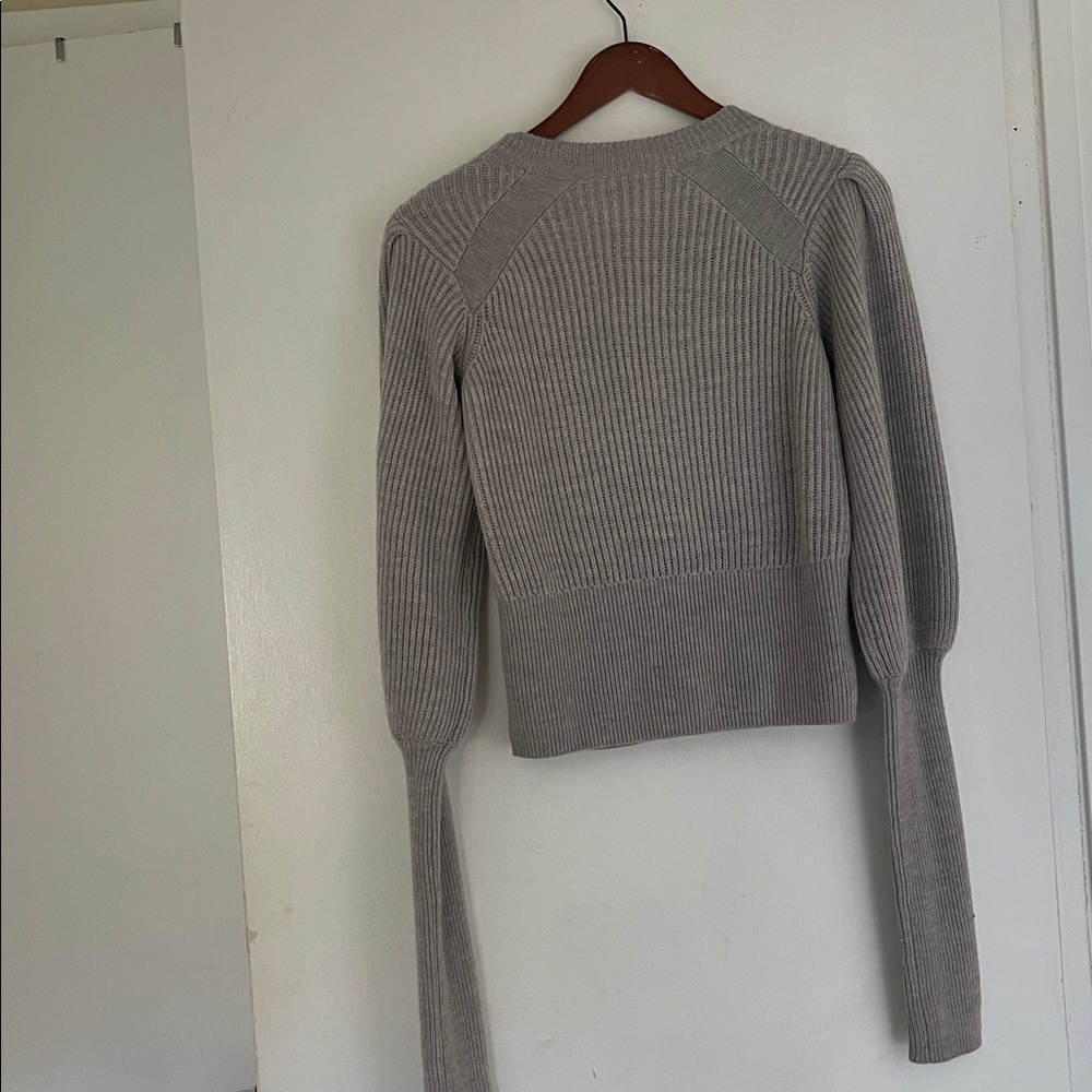 Veronica Beard Heather Gray Ribbed Sweater - Picture 7 of 9